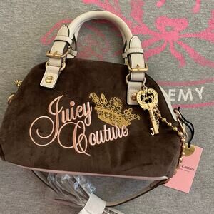 Juicy Couture The Key To Juicy Dome Satchel Crossbody Chocolate